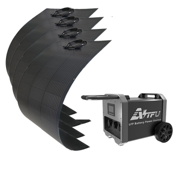 Portable 3.84kWh Power with 4-*200W semi-flexible Solar