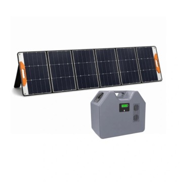 Portable 2kWh Power with 300W Foldable Solar