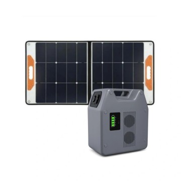 Portable 1kWh Power with 100W Foldable Solar